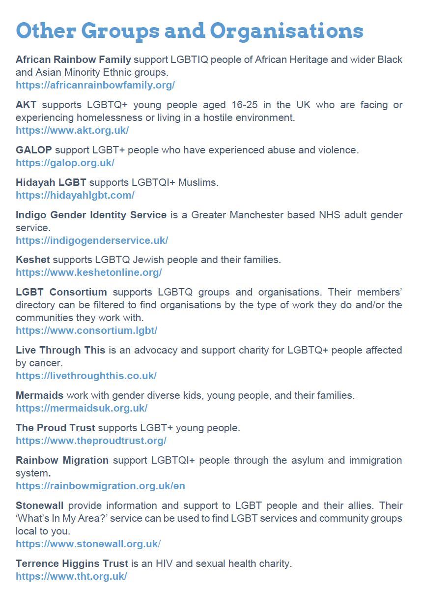 lgbt other groups and organisations